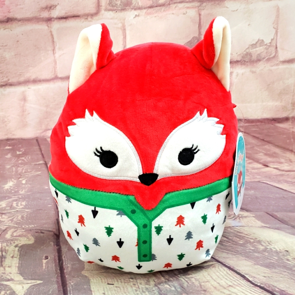 Squishmallows Lexi the Fox 8” Plush in Christmas Pajamas